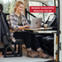 Woman using a laptop in a van with Reliable Connectivity Wherever You Go