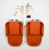 Top-down view of Mini Response™ Ridgid battery adapter mounted to Starlink Mini dish